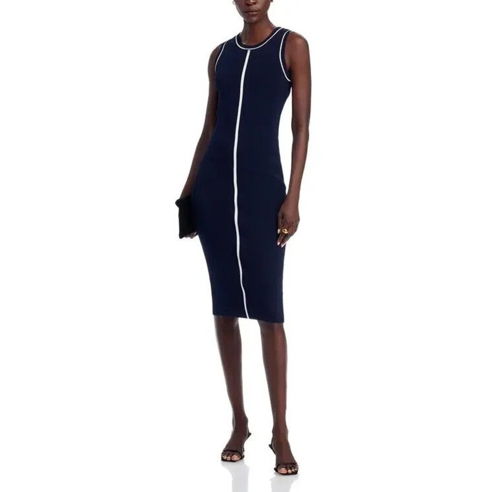 Elie Tahari womens Navy The Adrianna Long Midi Sweater Dress size XS $295